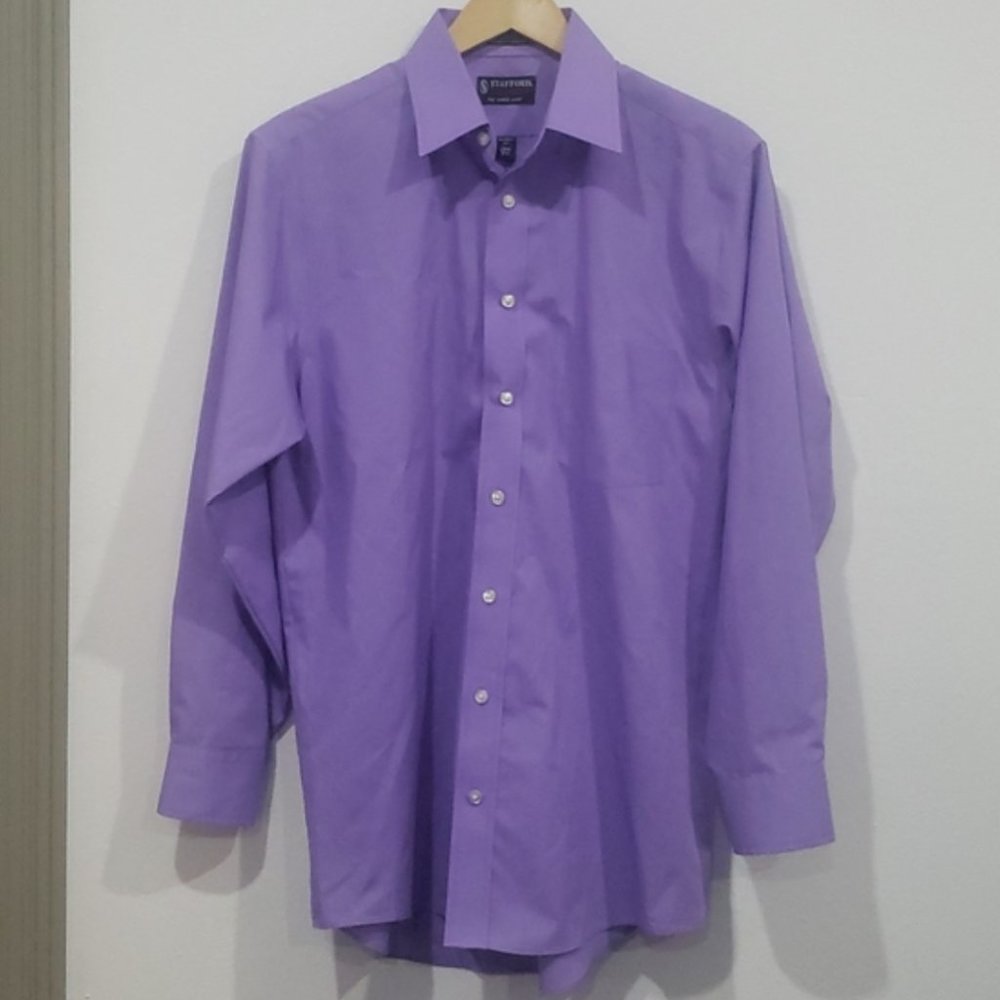 Lavender button shirt Stafford